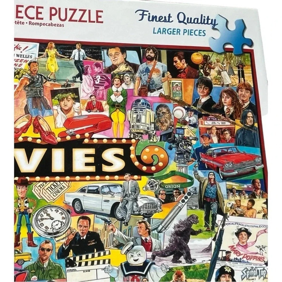 White Mountain Jigsaw Puzzle "Movies" 1000 Pieces 24" x 30" Movies‎ Films - Picture 7 of 10